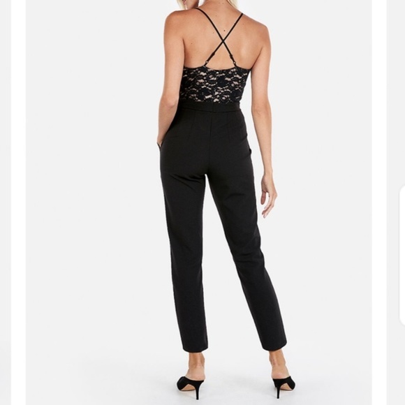 NWT- Express black lace jumpsuit- XS - Picture 2 of 6